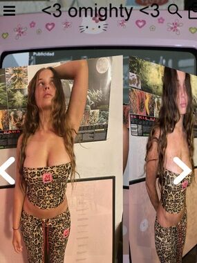 omighty set Leopard Print lounge set tube top